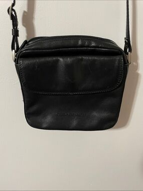 Derek Alexander Black Leather Crossbody Bag